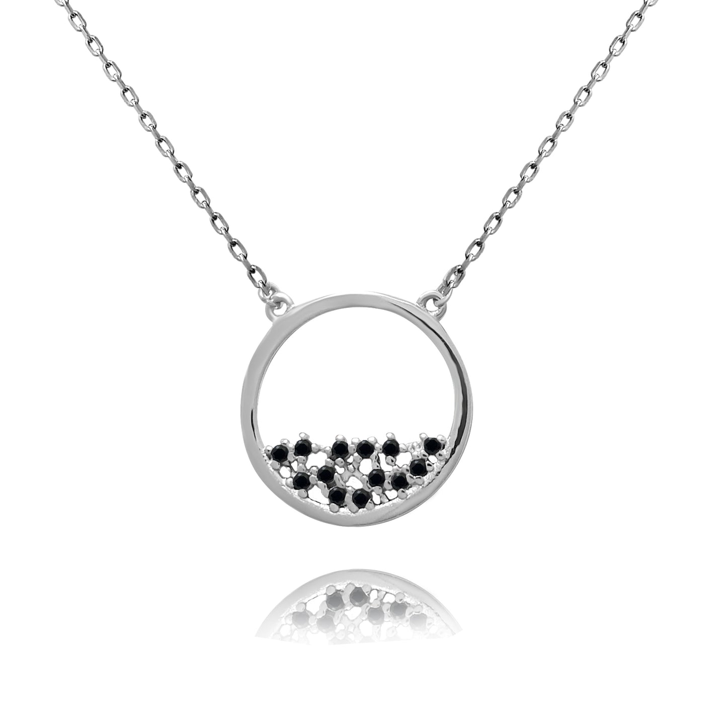 Black Circle Necklace