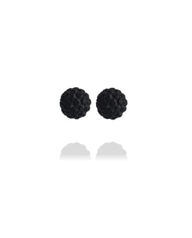 Black Ball Stud Earrings